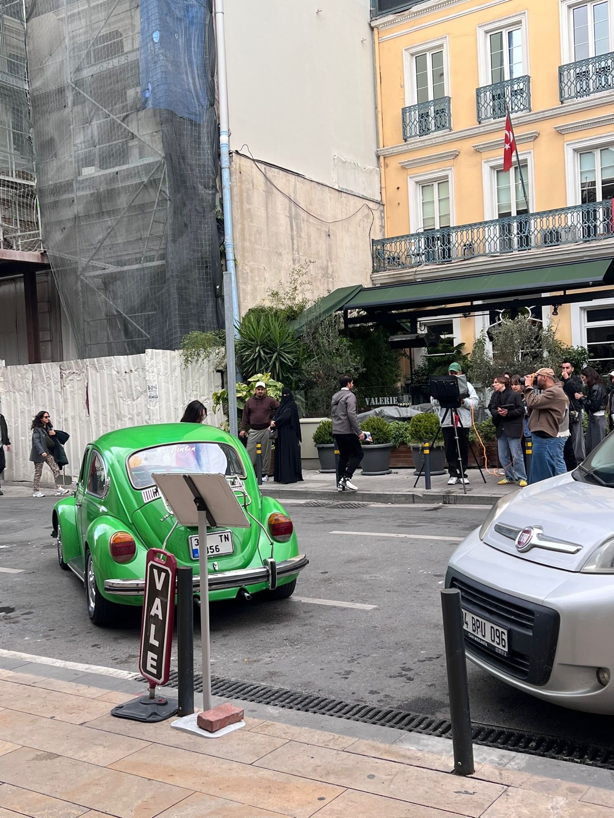 Yeşil klasik Vosvos — reklam çekimi seti, İstanbul